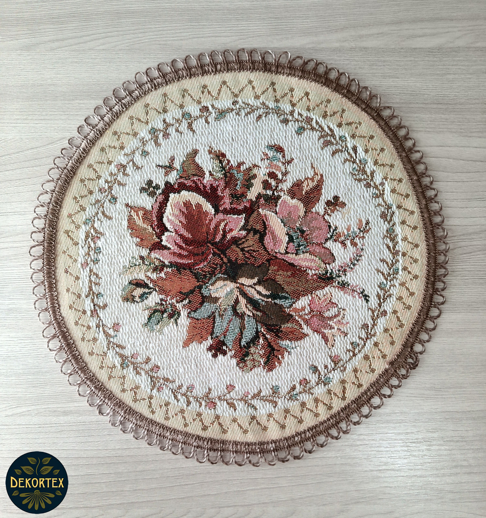Набор декоративных гобеленовых салфеток Лето (D32 см) 2шт