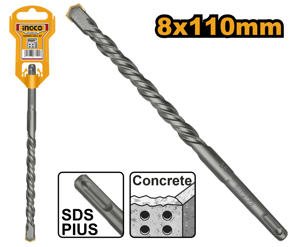 Бур по бетону SDS-plus 8х110 мм INGCO DBH1210801 INDUSTRIAL