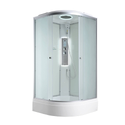 Душевая кабина AvaCan (АваКан) C3010 LED со средним поддоном, с ГМ, с электрикой и LED освещением, 100х100х215