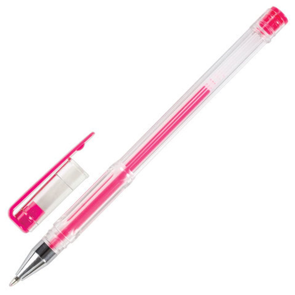 Ручки гелевые ПИФАГОР, НАБОР 6 ЦВЕТОВ, НЕОНОВЫЕ, корпус прозрачный, узел 0,7 мм, линия письма 0,5 мм, 142798