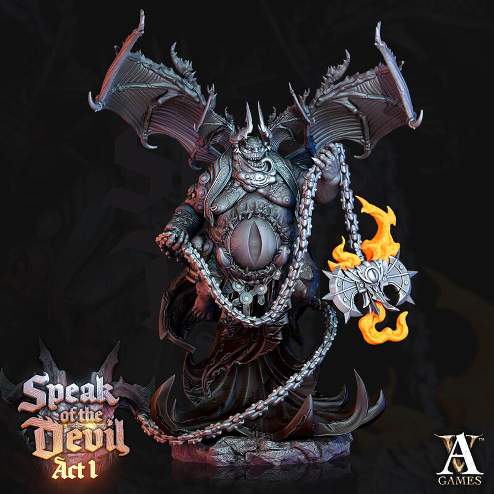 Grand Alliance Chaos Chaos Daemons Daemon Prince Демон-принц миниатюра для dnd, днд, pathfinder, фентези, Настольная игра, НРИ, Варгейм, РПГ