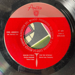 Винтажная виниловая пластинка 7 дюймов (маленькая пластинка) Orquesta Aragon La Aragon Delilah (Куба 1973)