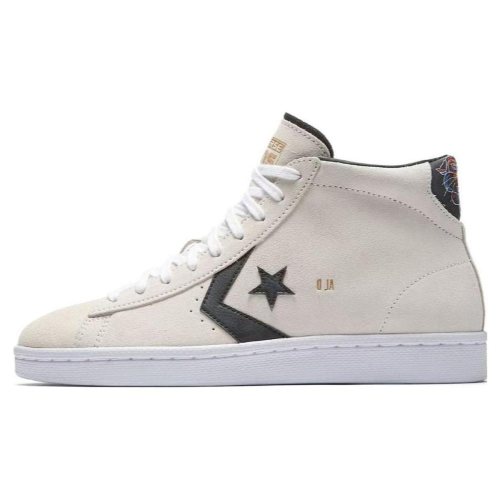 Конверс Cons Pro Leather HI 'Al Davis Белый Замша' Удобный MID Топ Кеды Унисекс Серый