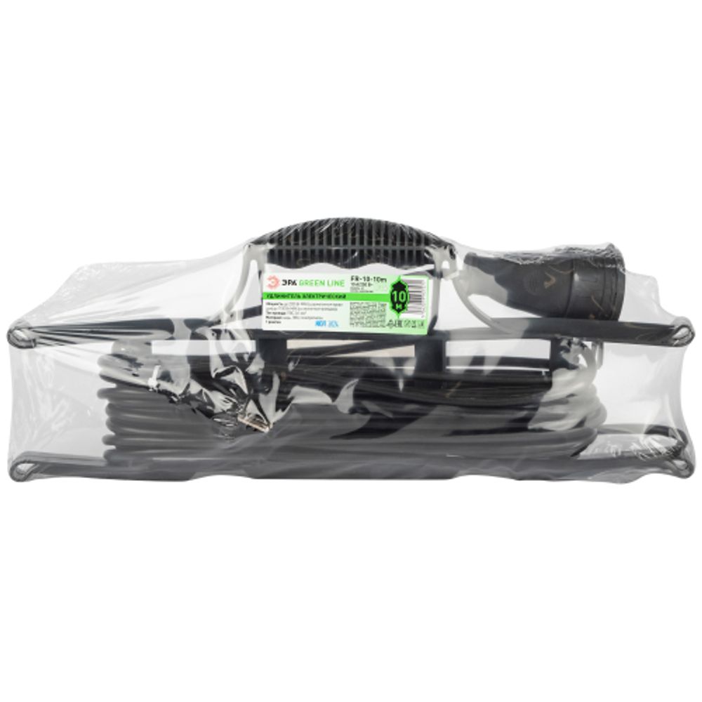 Удлинитель силовой ЭРА GREEN LINE FR-10-10m Greenline на рамке 1 розетка без заземления 10м ПВС 2x1мм2