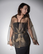 Прозрачная рубашка свободного силуэта