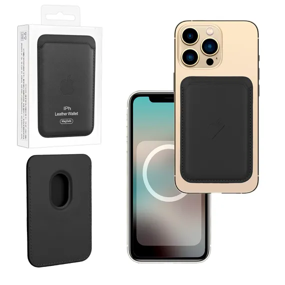 Чехол Leather Wallet Black (черный)