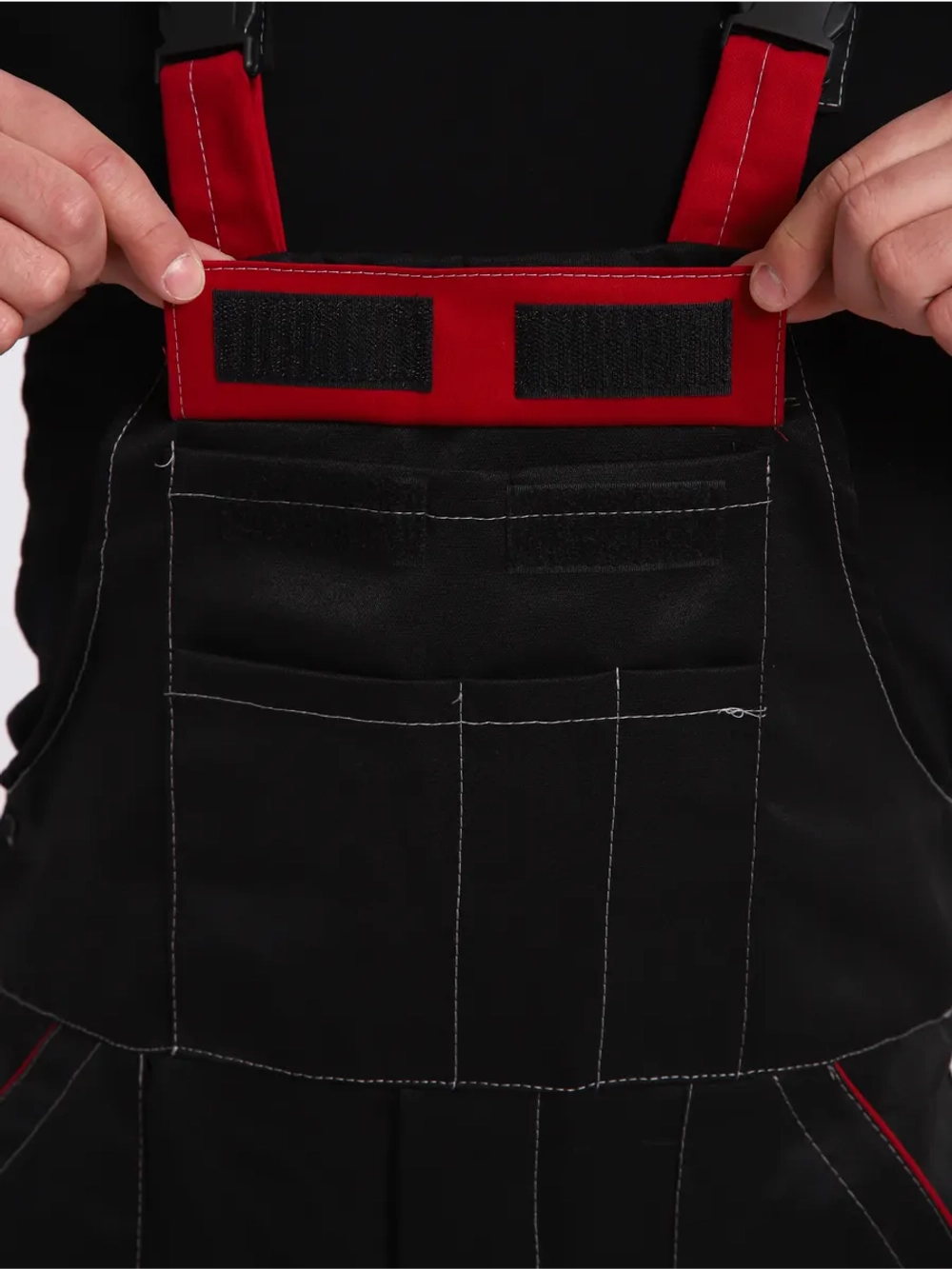 Полукомбинезон рабочий штаны на лямках на молнии черный