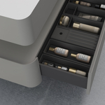 Тумба под раковину Vincea Caprise 1200 подвесная, 1 выкатной ящик soft close, светло-серый матовый