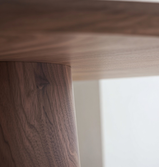 Дизайнерский стол BLOSSOM CERAMIC walnut