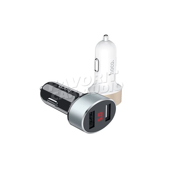 АЗУ 2USB HOCO Z26 High Praise 2400mA пластик дисплей чёрный