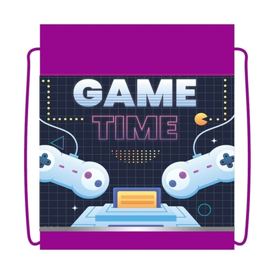 Сумка д/сменной обуви, ткань, дизайн, с карманом и светоотражающей полосой 420/340 "Время для игры 2