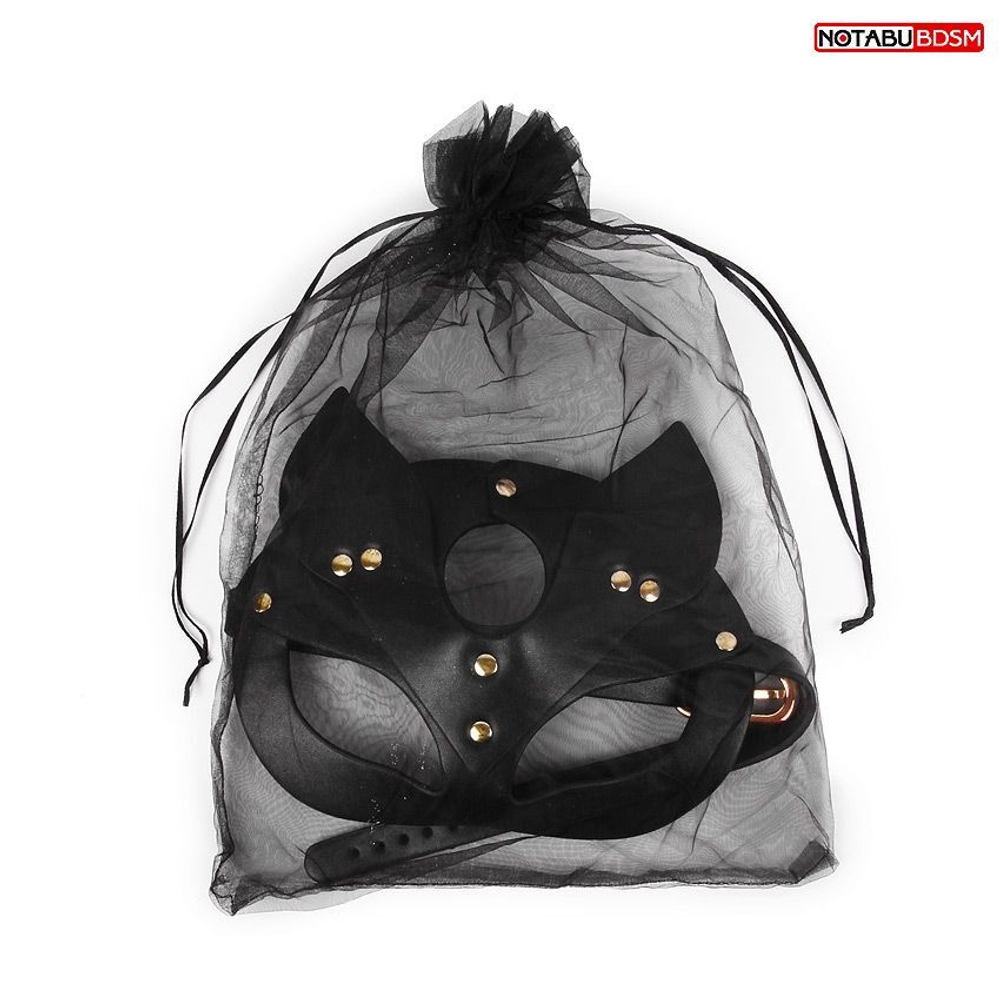 Черная игровая маска с ушками (Цвет: черный)