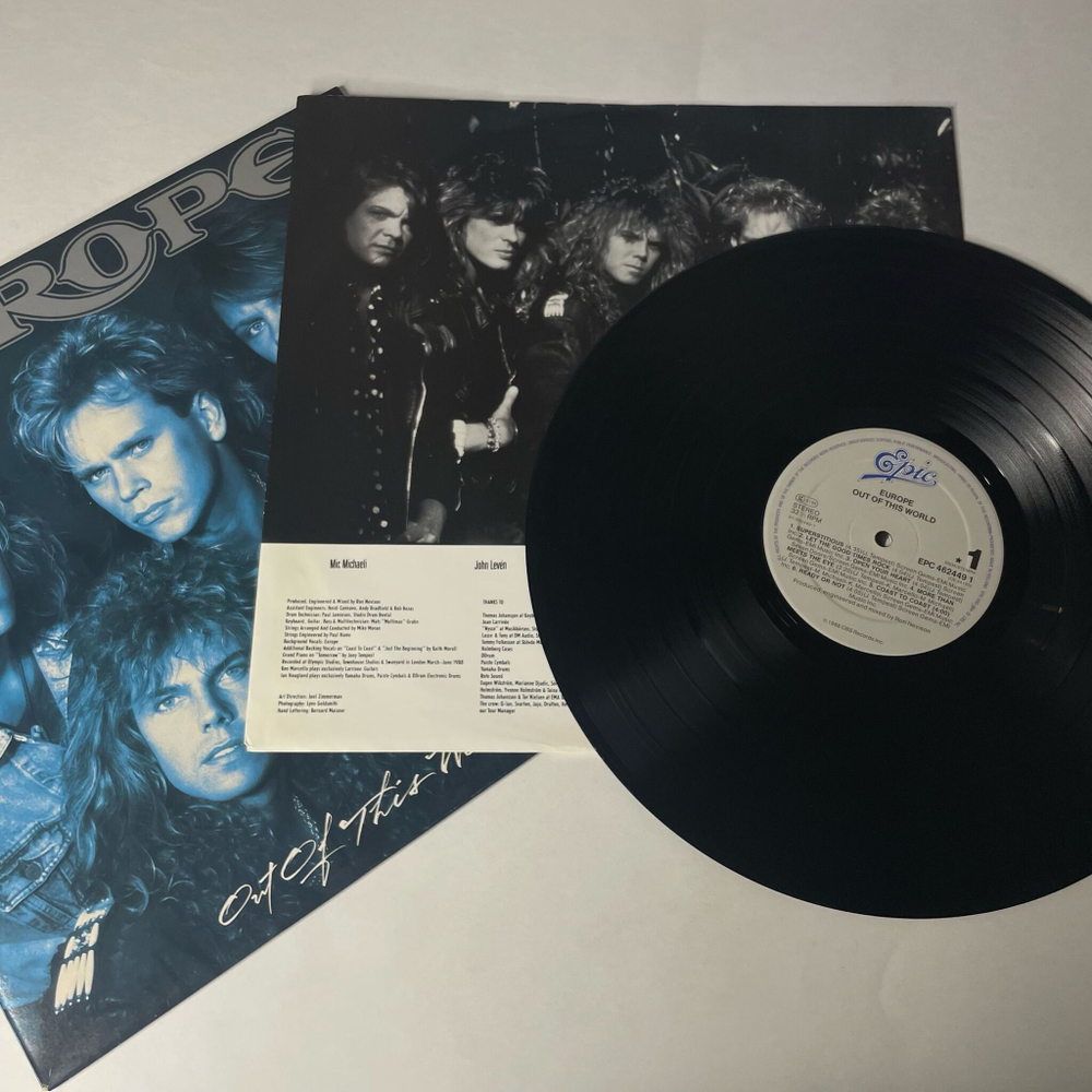Винтажная виниловая пластинка LP Europe Out Of This World (Holland 1988) Sign Of The Times