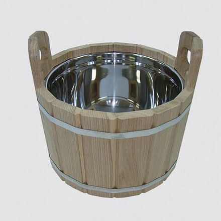 Ушат дубовый с нерж. вставкой "Старая Русь", 5 л ДЛТ-12/