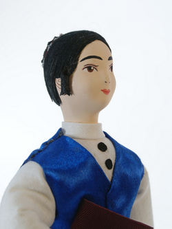 Кукла фарфоровая Еврей с книгой