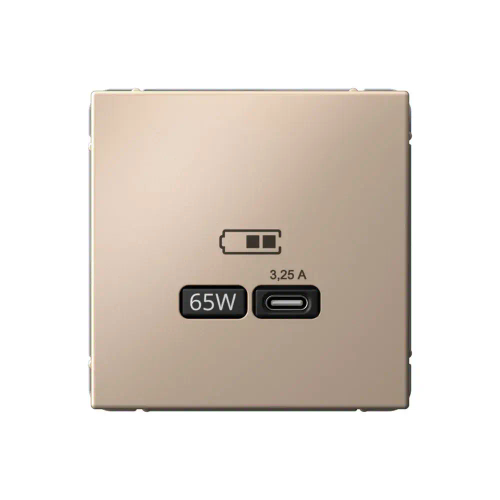 Art Gallery USB Розетка тип-С 65Вт высокоскор.заряд. QC, PD, механизм, Песочный