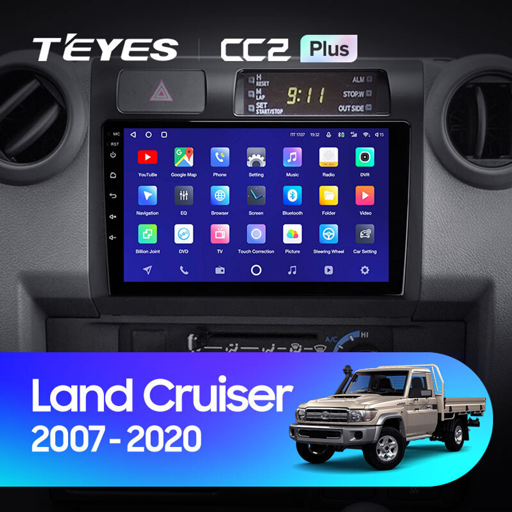 Teyes CC2 Plus 9" для Toyota Land Cruiser 70 2007-2020