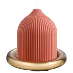 Подсвечник круглый с титановым покрытием из коллекции Edge, 12 см