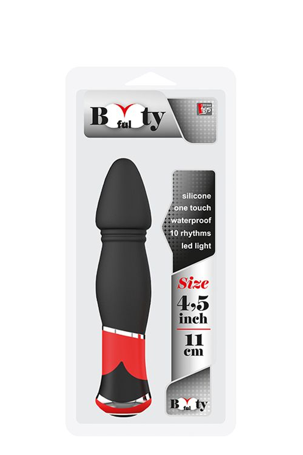 Чёрный анальный стимулятор с вибрацией BOOTYFUL CONED VIBE BLACK (Цвет: черный)