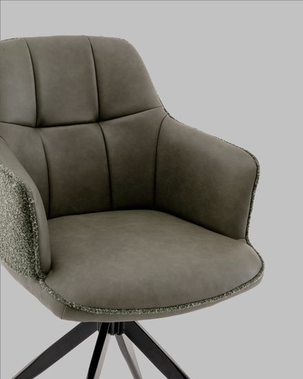 Стул обеденный Naya зеленый экокожа букле