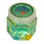 Лизун в банке 120 г с животным и кристалами, 12 шт в шоубоксе, разноцветный принт, с-30804л