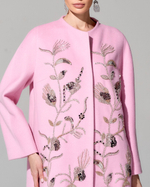 Пальто "Райский сад" с вышивкой ручной работы