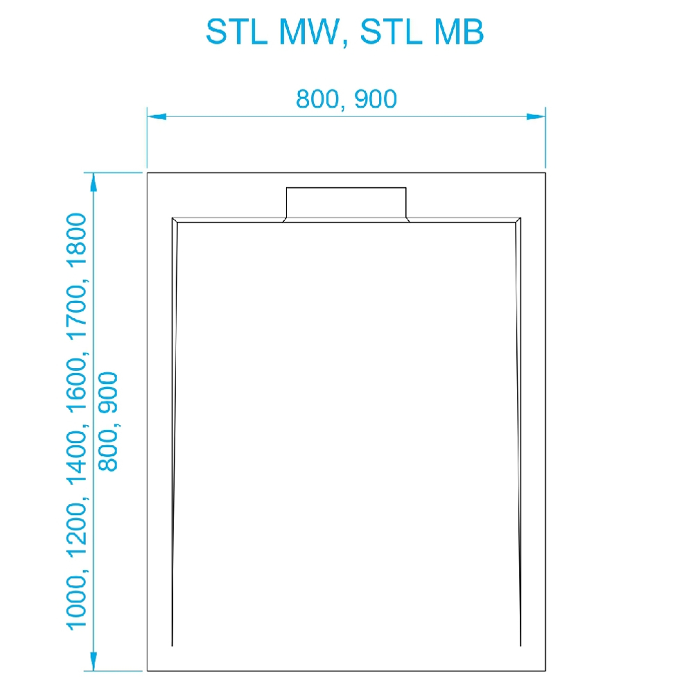 Душевой поддон квадратный RGW STL MW Белый мрамор (900x900)