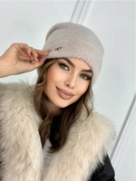 шапка зимняя пушистая из эко меха