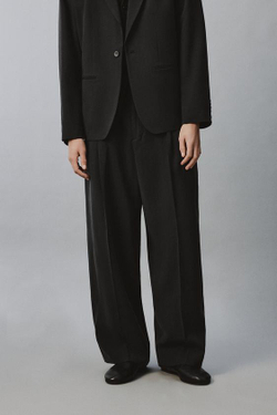 ZARA СТРУЯЩИЕСЯ БРЮКИ RELAXED FIT, ЧЕРНЫЙ