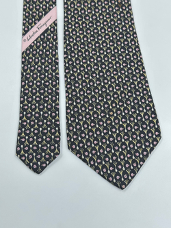 Галстук чёрный «Лук» Salvatore Ferragamo