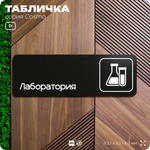 Табличка Лаборатория, 30х10 см, для офиса, кафе, магазина, паркинга, серия COSMO, Айдентика Технолоджи