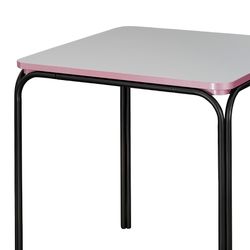 Стол обеденный Ror, 70х70 см, черный/серый/розовый