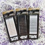 Свечи Точки и полосы, Черный/Золото, Металлик, 0,6*12 см, 8 шт. с держат.