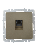 BRITE Розетка компьютерная RJ45 кат.6 РК11-БрШ шампань IEK