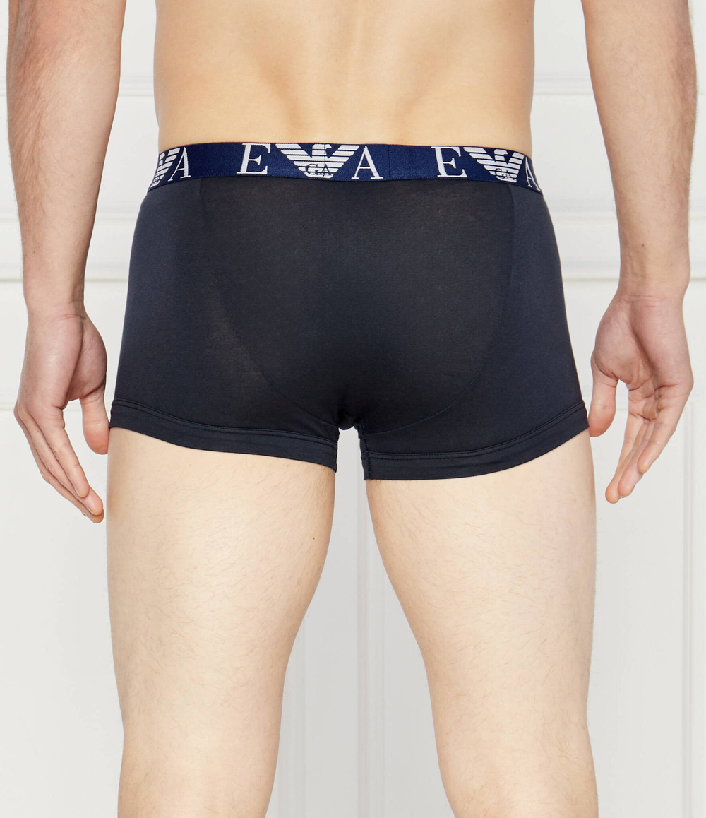 Трусики-боксеры 3шт. Emporio Armani - голубой(111357 4F715)