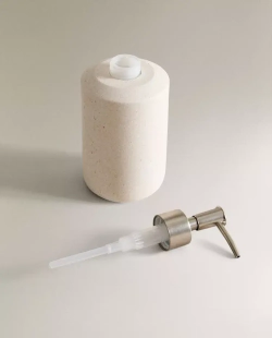 ZARA HOME ДОЗАТОР МЫЛА ИЗ БЕЛОГО МРАМОРА, ЖЕЛТОВАТО-БЕЛЫЙ