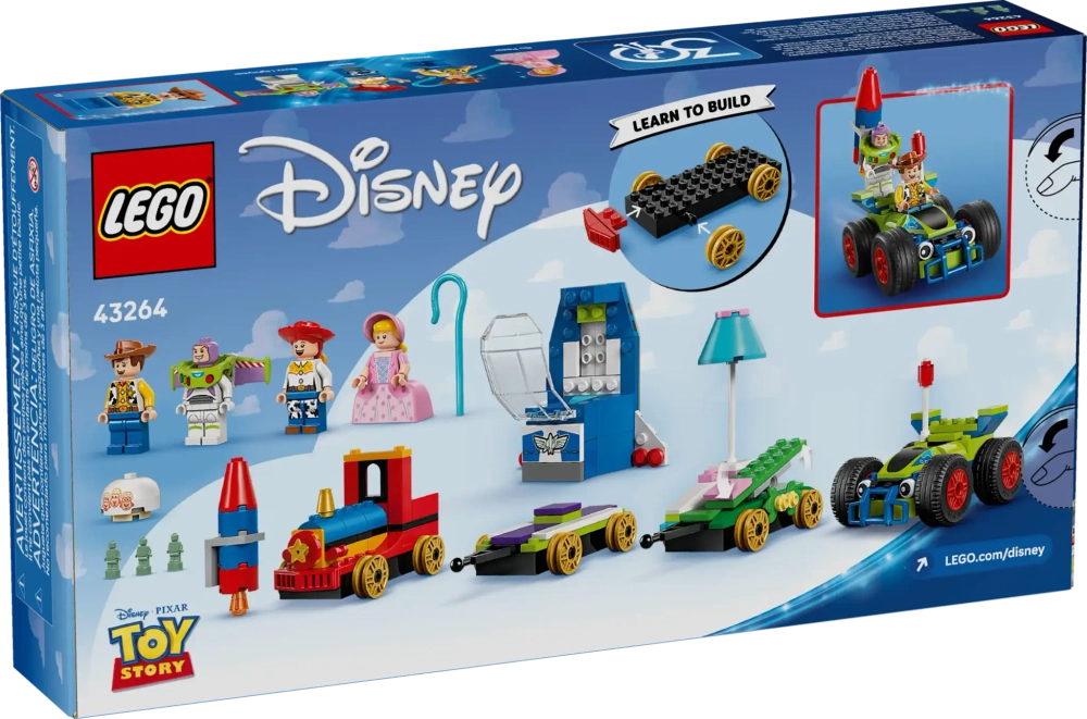 Конструктор LEGO Disney 43264 Праздничный поезд Истории игрушек и радиоуправляемый автомобиль