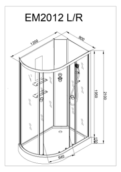 Душевая кабина AvaCan (АваКан) EM 2012 N R