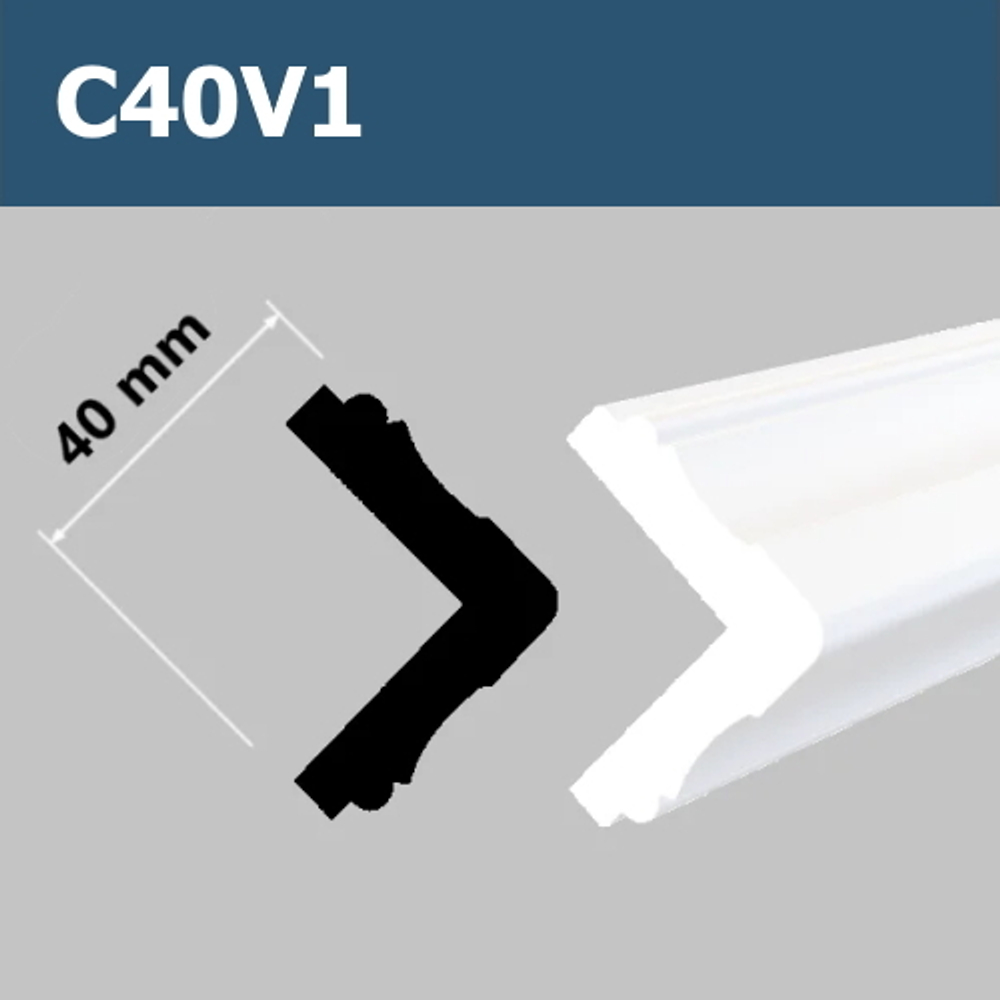 Угол наружный из полистирола HIWOOD C40V1