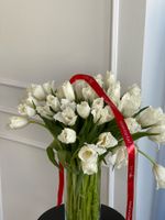 Тюльпаны кружевные - белый цвет