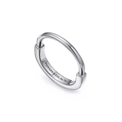 Кольцо из белого золота, Tiffany💠 Lock ring