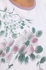 Блуза Далия (бело-сиреневая) Б13804-20М LT Collection