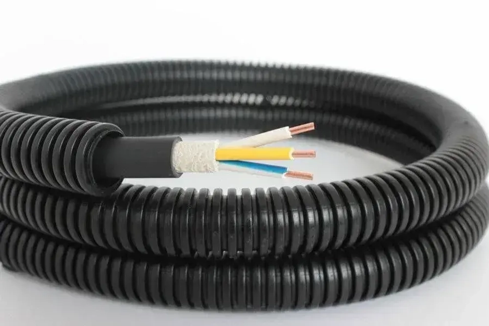 100метр Труба гофрированная, гофра для кабеля ПНД 16д