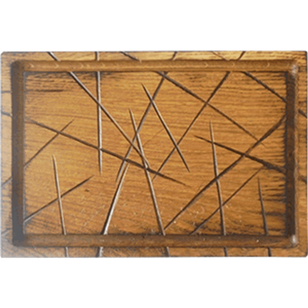 Доска для подачи прямоугольная без ручки с выемкой;дуб;H=25,L=260,B=180мм