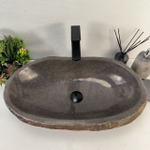 Раковина из речного камня RS-65155 64*36*15 0858