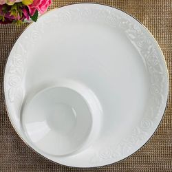 Lenardi 109-168 Менажница 29,5см БЕЛАЯ РОЗА в под.уп.(х8)Фарфор