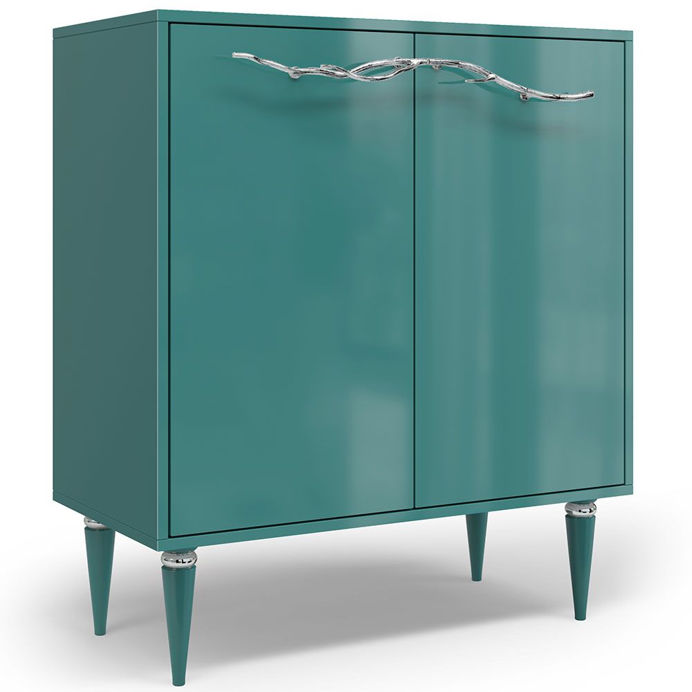 Комод Арт Колор Классик Сильвер с 2 полками Пастельно-синий