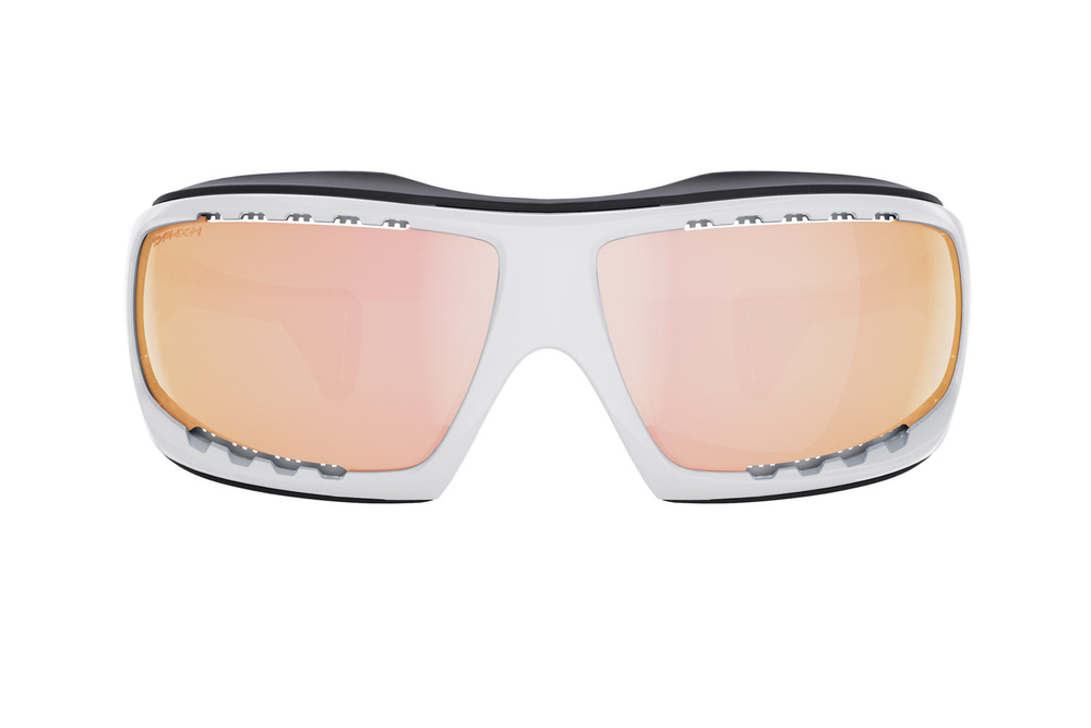 Спортивные очки LiP Typhoon / Gloss White - Black / Zeiss/ PA Polarized / Rose Gold Lens