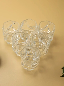 Набор изогнутых шотов для виски, 60 мл, 6 шт. прозрачные