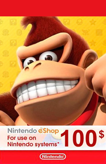 Nintendo eShop Store USA: Карта оплаты 100$ [Цифровой код доступа]